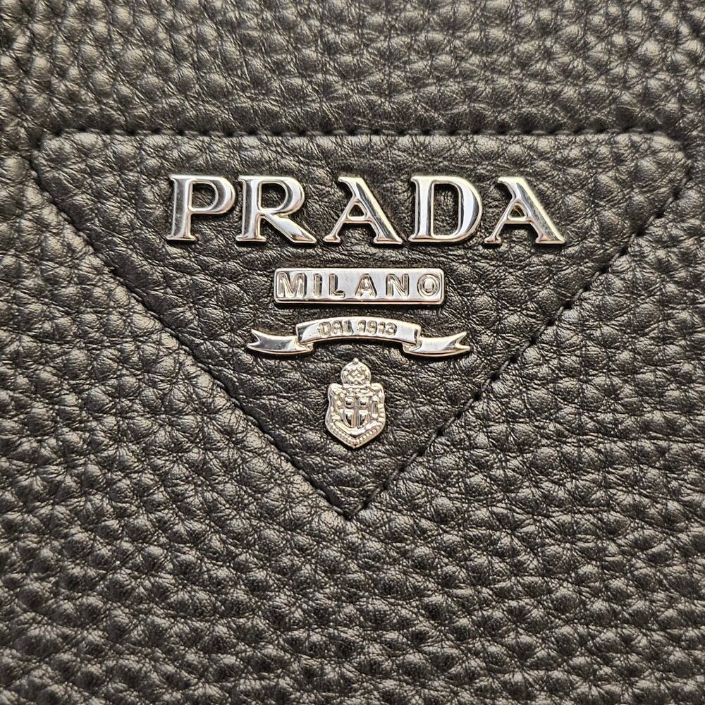 Prada Vitello Daino Small Soft Dynamique Hobo Black - Picture 6 of 9